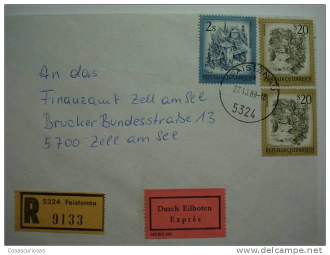 138 FAISTENAU OSTERREICH AUTRICHE  OESTERREICH  AUSTRIA - CARTA  LETTRE COVER CIRCULADO - Storia Postale