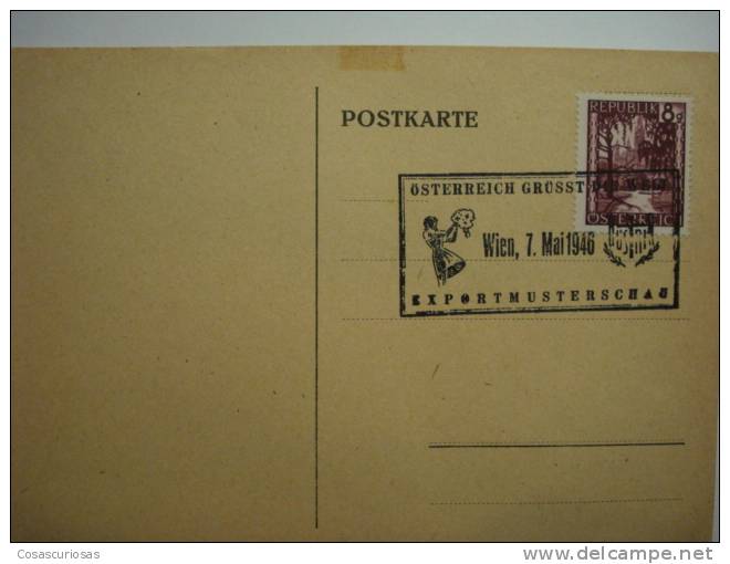 71 YEAR 1946 EXPORTMUSTERSCHAU  OSTERREICH AUTRICHE  OESTERREICH  AUSTRIA - POSTKARTE - Storia Postale