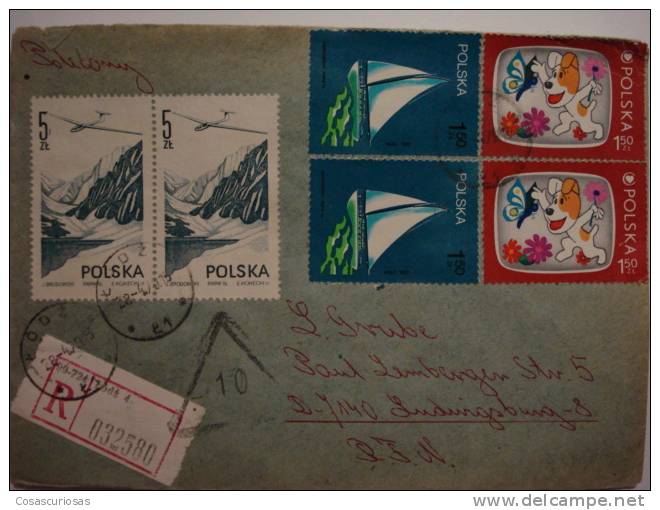 156 POLSKA POLAND POLONIA  TO GERMANY  COVER LETTRE CARTA CIRCULADA - Briefe U. Dokumente