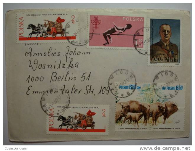 23  POLSKA POLAND POLONIA  TO GERMANY  COVER LETTRE CARTA CIRCULADA - Briefe U. Dokumente