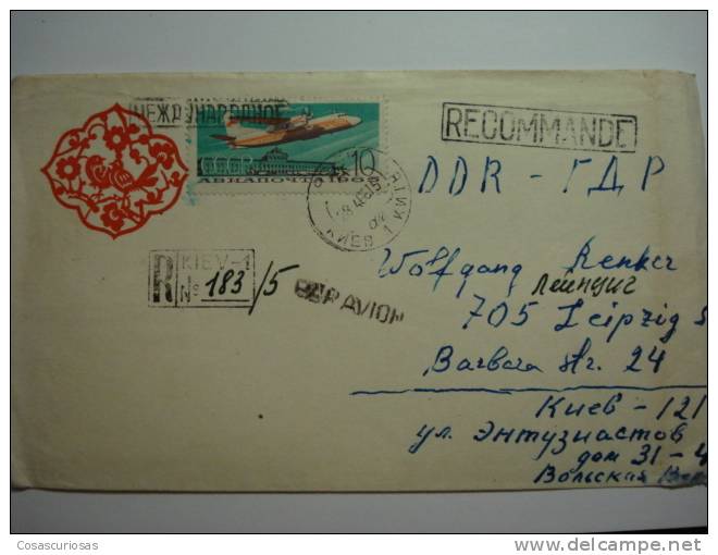 53 RUSIA RUSSIAN RUSSIA URSS CCCP  TO GERMANY  COVER LETTRE CARTA CIRCULADA - Briefe U. Dokumente