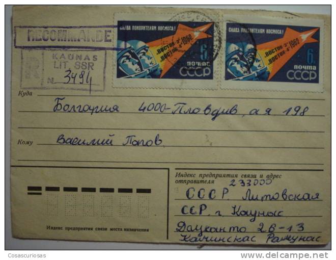 107 RUSIA RUSSIAN RUSSIA URSS CCCP    COVER LETTRE CARTA CIRCULADA - Briefe U. Dokumente