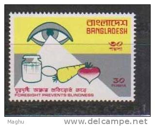 Prevent Blindness, Disable, Handicap, Nutrients, Egg, Vegetable, Health, Bangladesh MNH 1976 - Handicaps