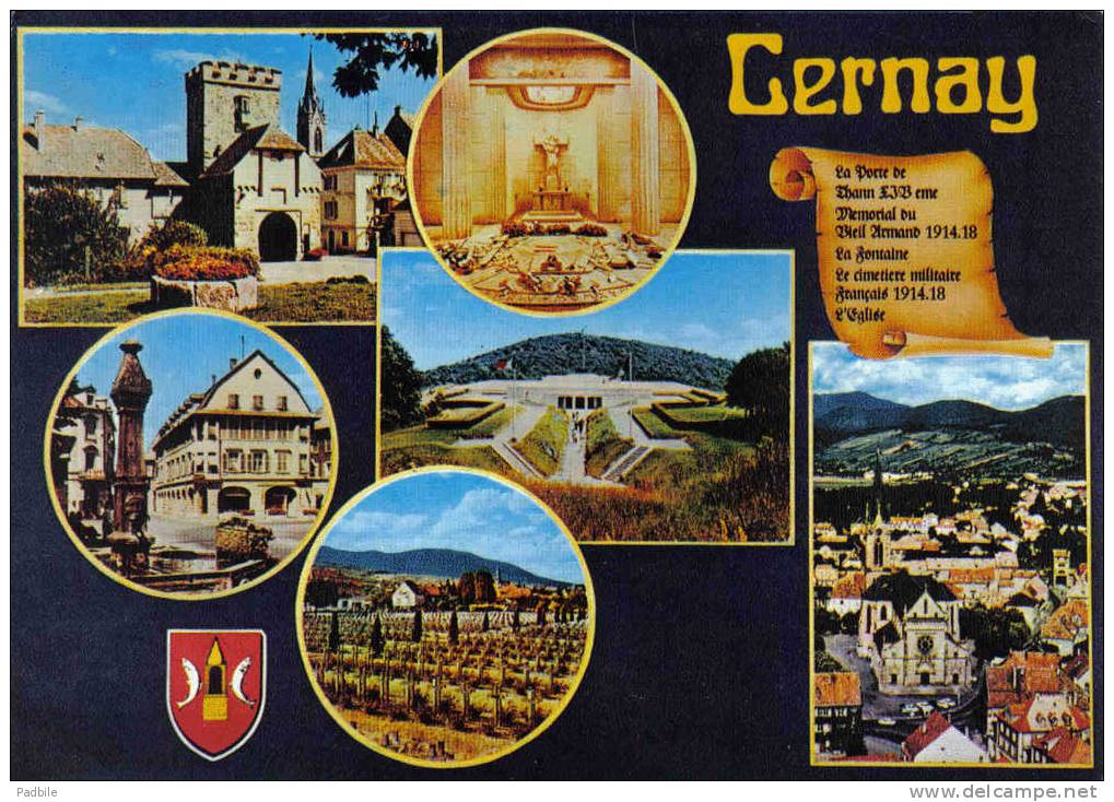 Carte Postale 68. Cernay  Sur La Route Des Vins D'Alsace  Trés Beau Plan - Cernay