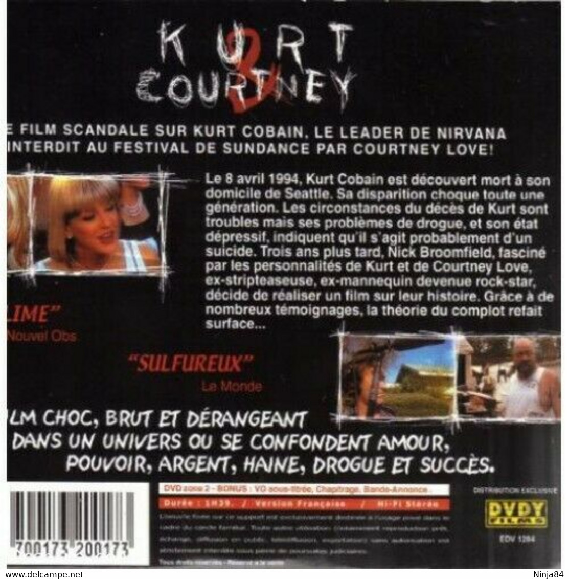 D-V-D  Kurt Cobain / Nirvana  "  Suicide...ou Meurtre  " - DVD Musicales