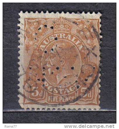 SS1157 - NSW ,  5 Penny Perfin  " G NSW " - Usados