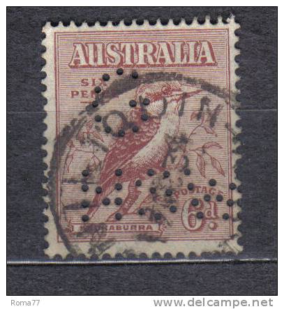 SS1161 - NSW ,  6 Penny  Perfin  " G NSW " - Oblitérés