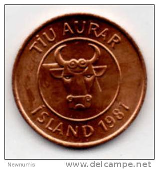 ISLANDA 10 AURAR 1981 - Island