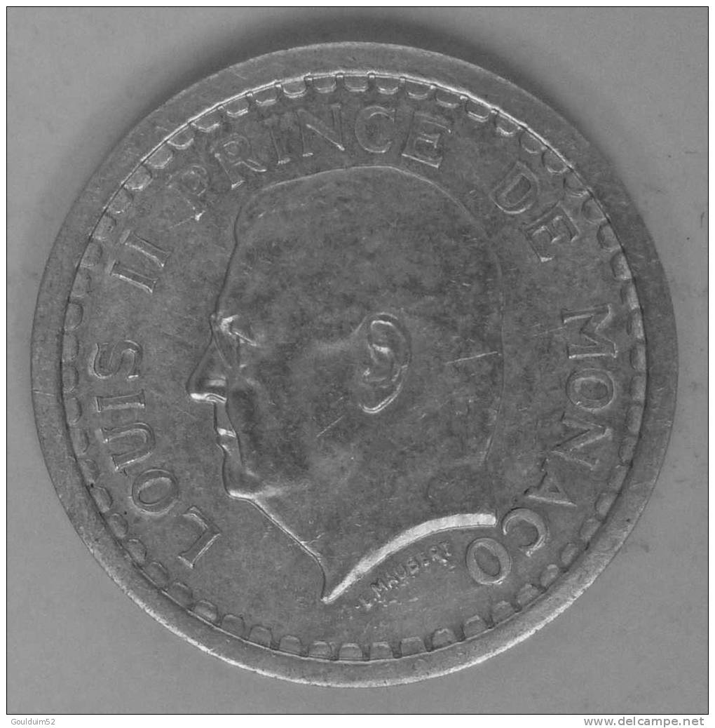 1 Franc  1943 Louis  II - 1922-1949 Luigi II