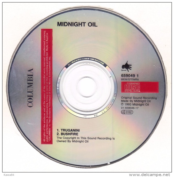 CDS  Midnight Oil  "  Truganini  " - Rock