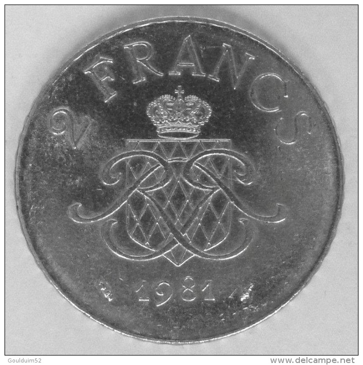 2 Francs 1981   Rainier III - 1960-2001 Nieuwe Frank