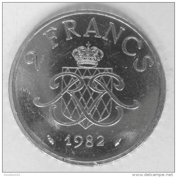 2 Francs 1982    Monaco  Rainier III - 1960-2001 Nieuwe Frank