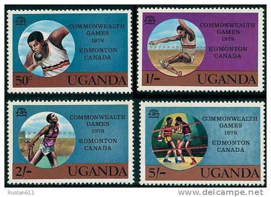 Sport 1978 Uganda #179/82 Commonwealth Games MNH ** Boxe - Other & Unclassified