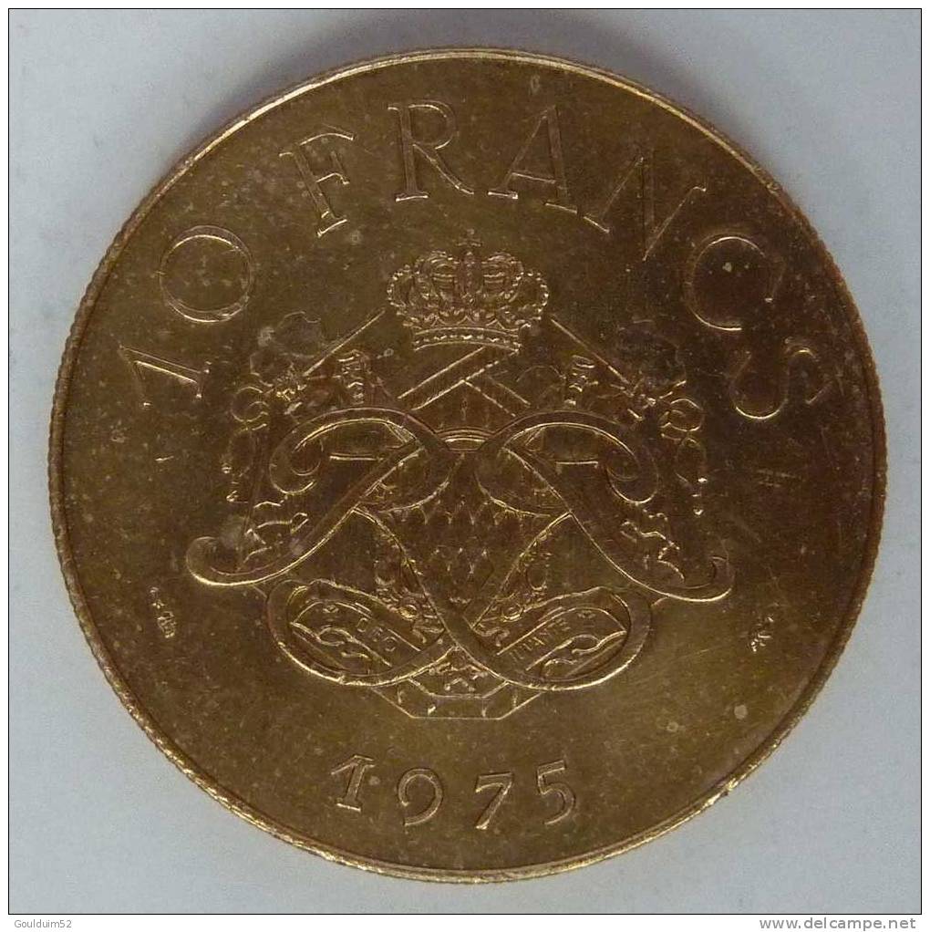 10 Francs  1975    Monaco  Rainier III - 1960-2001 Francos Nuevos