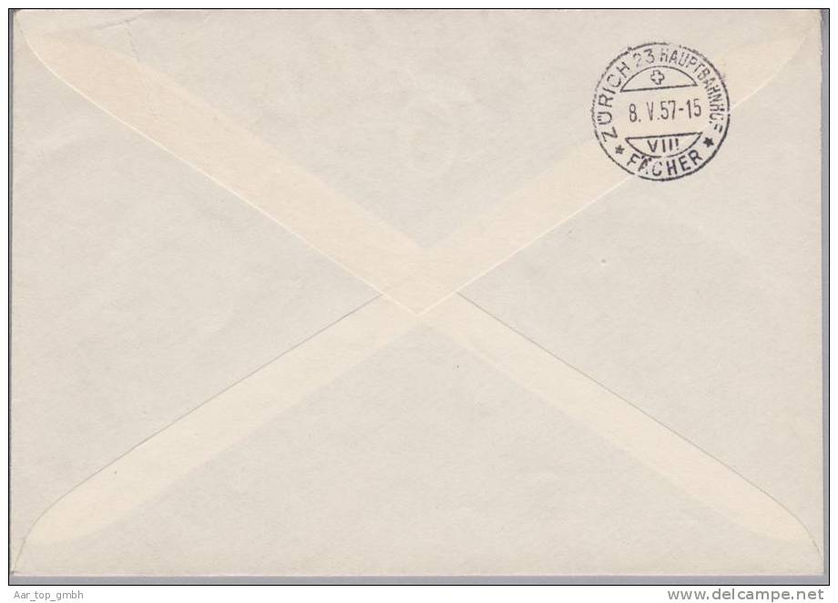 Norwegen 1957-05-07 R-Brief Bergen Nach Zürich 2x65Öre - Covers & Documents