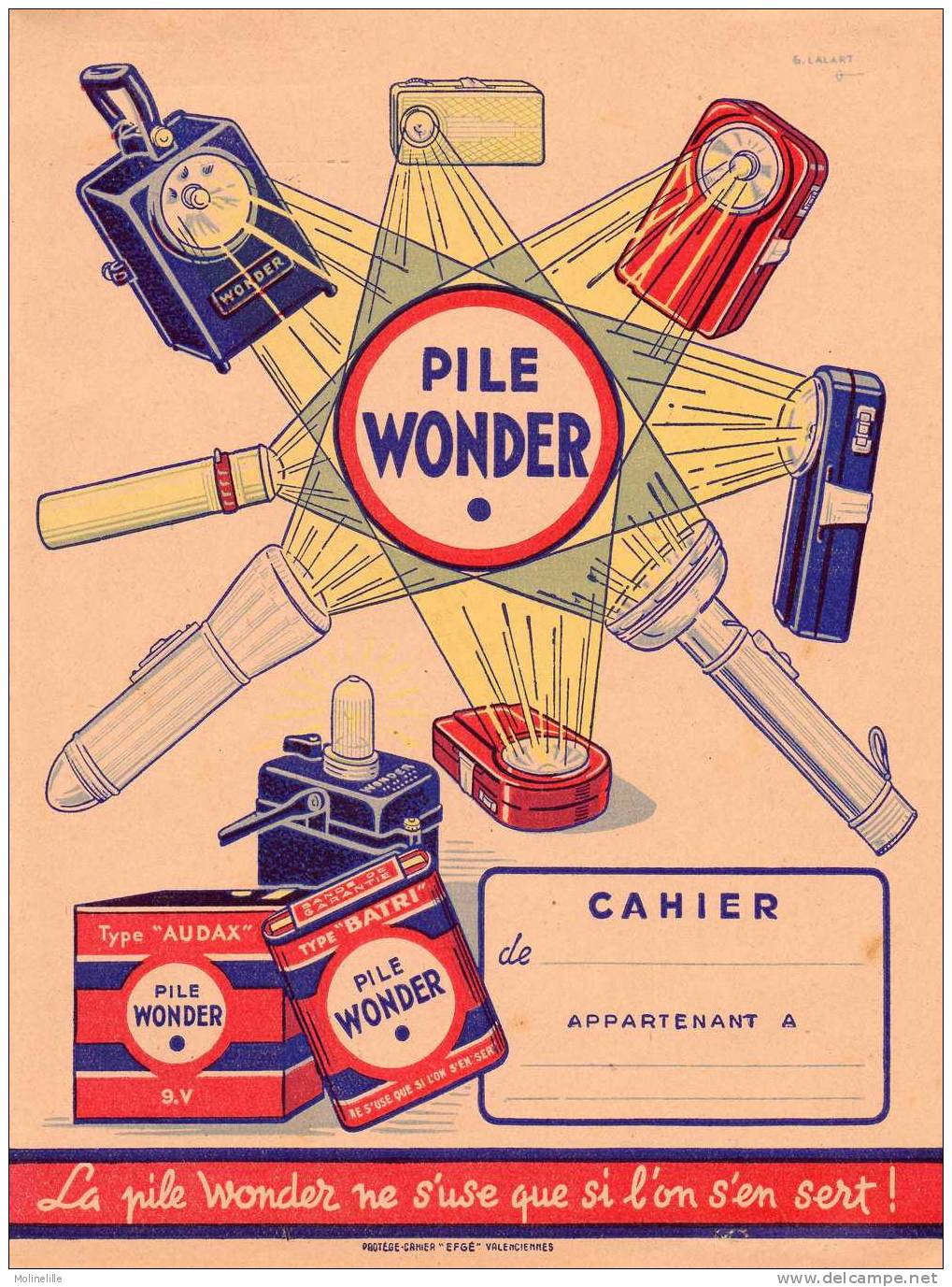 PROTEGE CAHIER  "pile WONDER" - Electricity & Gas