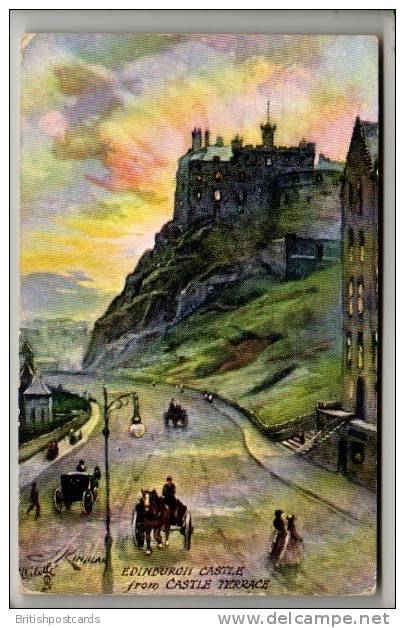 Edinburgh Castle From Castle Terrace - Tuck Old Edinburgh Series II, 7640 - Postcard 1908 - Midlothian/ Edinburgh