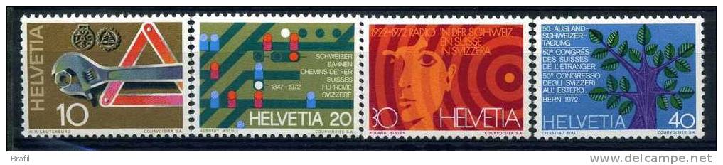 1972, Svizzera, Propaganda , Serie Completa Nuova (**) - Neufs