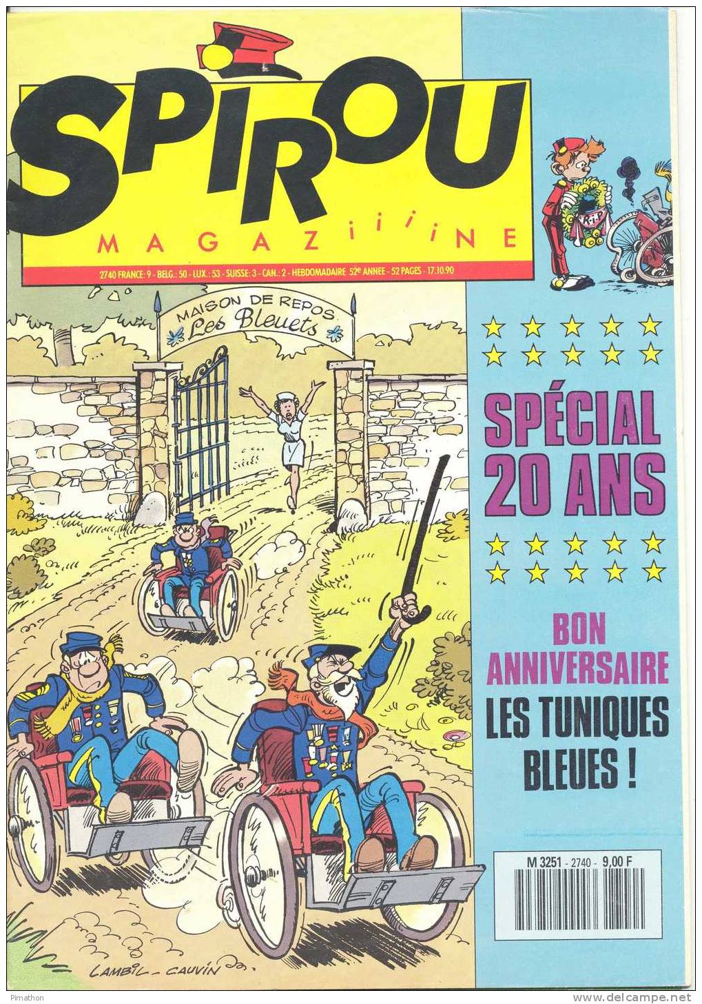 SPIROU MAGAZINE   SPECIAL   52e  ANNEE  17.10.1990 - Spirou Et Fantasio