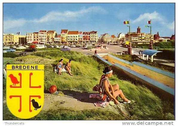 CPSM BREEDENE** SEMI MODERNE POSTKAART BREDENE  **  GROETEN UIT BONJOURDE - Bredene