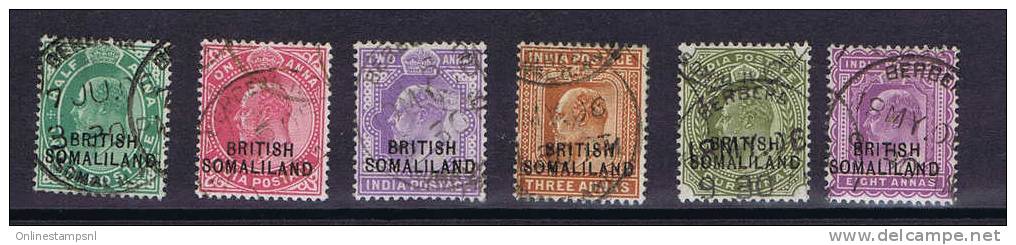 British Somaliland 1903 Nrs  Michel 14 - 19 Used - Somaliland (Protettorato ...-1959)