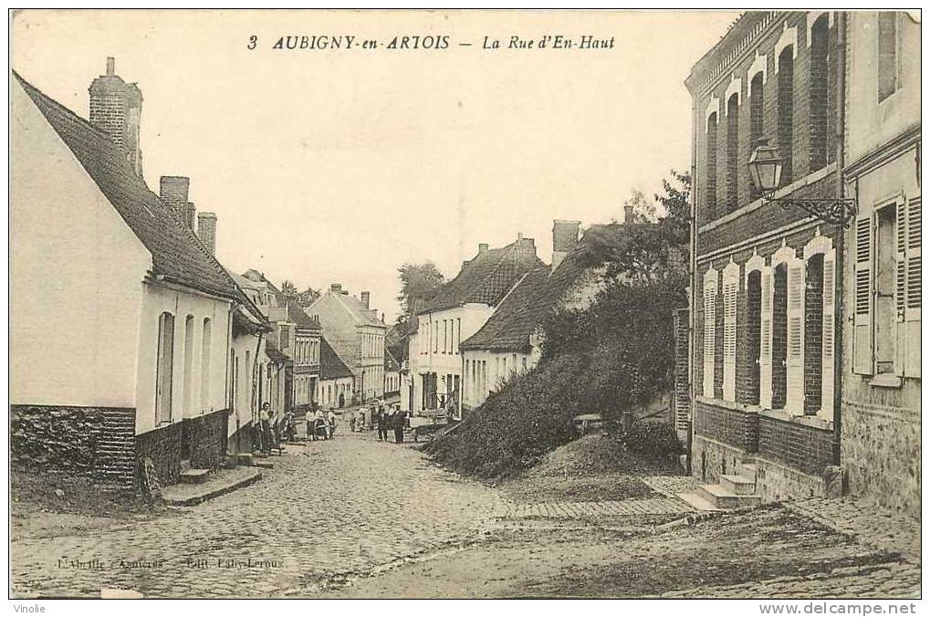 Pas-de-Calais 62 11 Aubigny-en-Artois La Rue D'en Haut - Aubigny En Artois