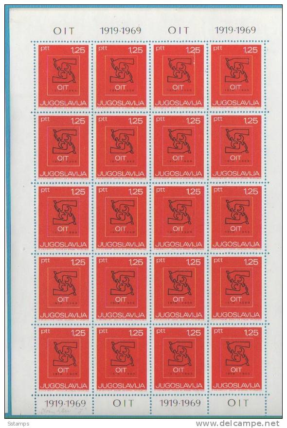 1969 V-2  JUGOSLAVIJA  JUGOSLAWIEN JUGOSLAVIA   WORLD ORGANIZATION OF WORKERS NEVER HINGED - Unused Stamps