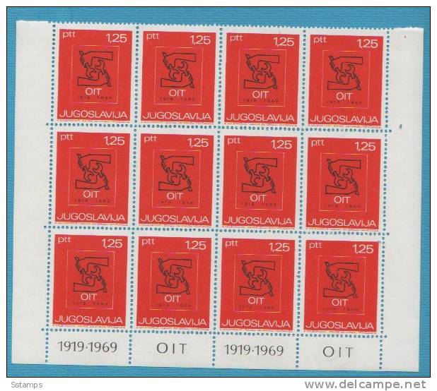 V-2  JUGOSLAVIJA  JUGOSLAWIEN JUGOSLAVIA   WORLD ORGANIZATION OF WORKERS NEVER HINGED - Unused Stamps