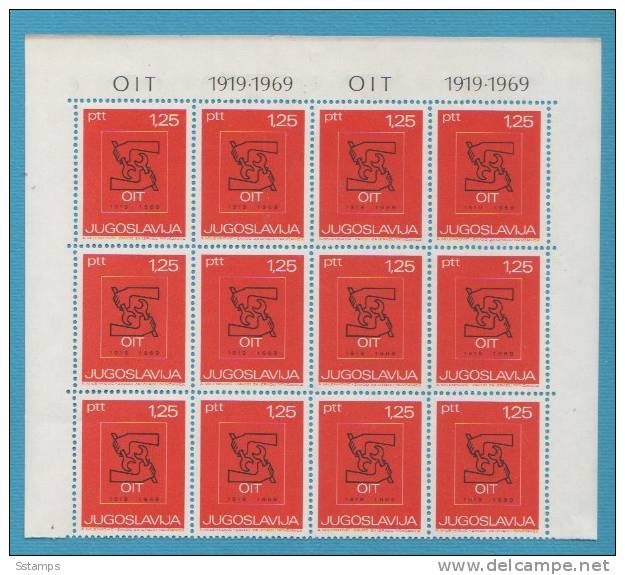 V-2  JUGOSLAVIJA  JUGOSLAWIEN JUGOSLAVIA   WORLD ORGANIZATION OF WORKERS NEVER HINGED - Unused Stamps