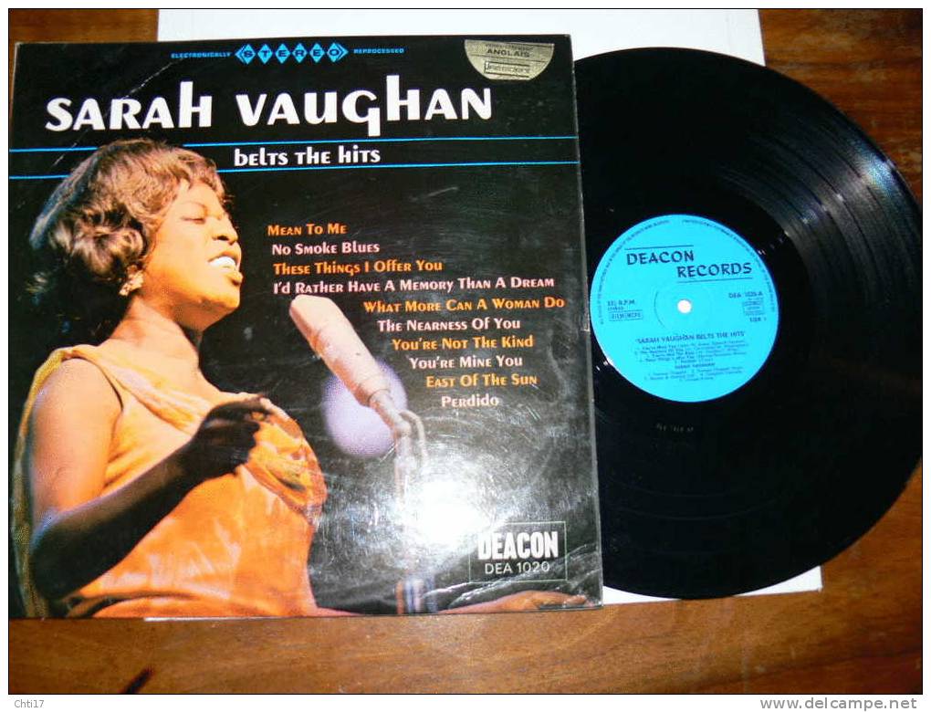 SARAH VAUGHAN BELTS THE HITS EDIT DEACON  1970 - Jazz