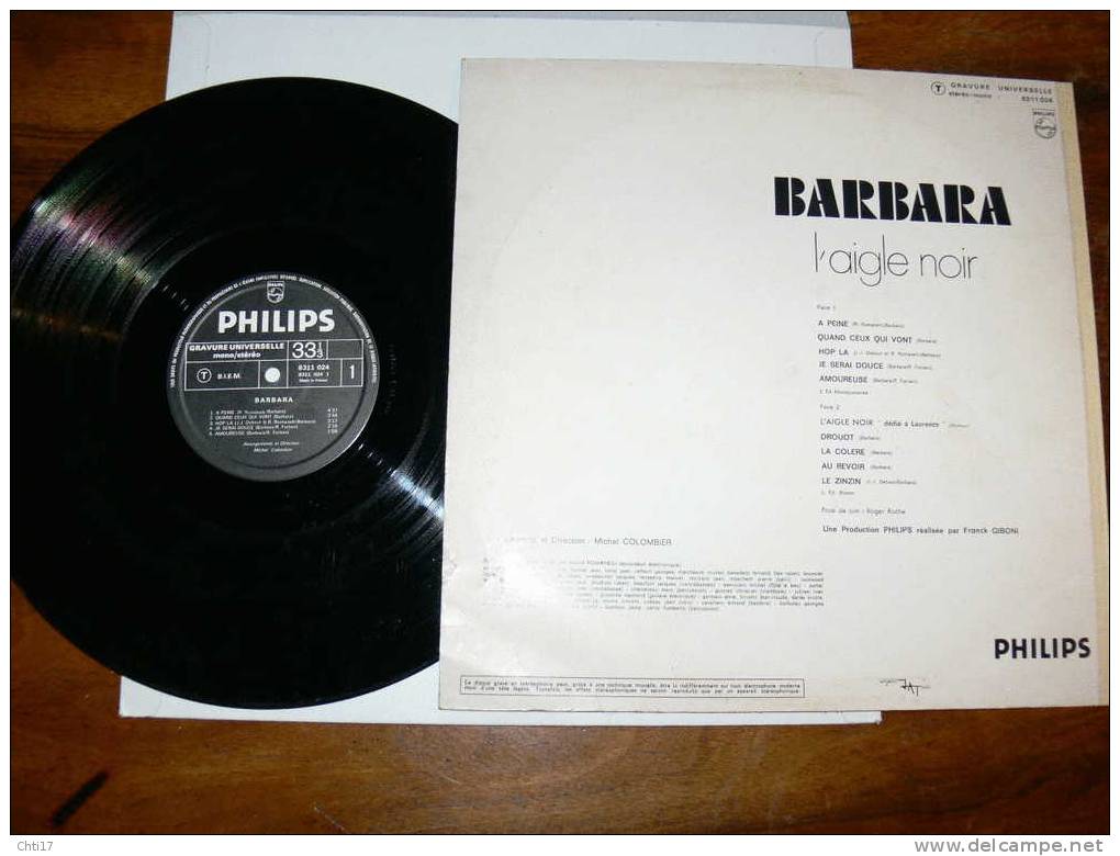 BARBARA L AIGLE NOIR EDIT PHILIPS - Collector's Editions