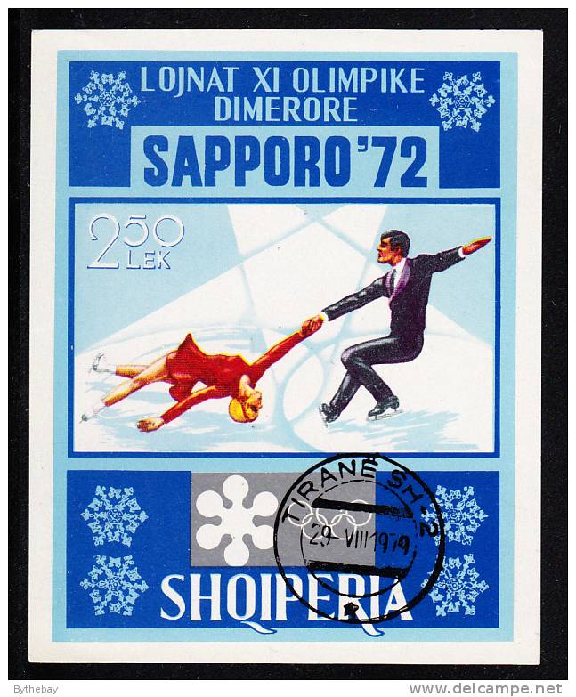 Albania Scott #1410 Cancelled Souvenir Sheet 1972 Olympics - Albanie
