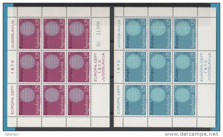 311  EUROPA CEPT 1970 JUGOSLAVIJA JUGOSLAWIEN JUGOSLAVIA NEVER HINGED - Unused Stamps