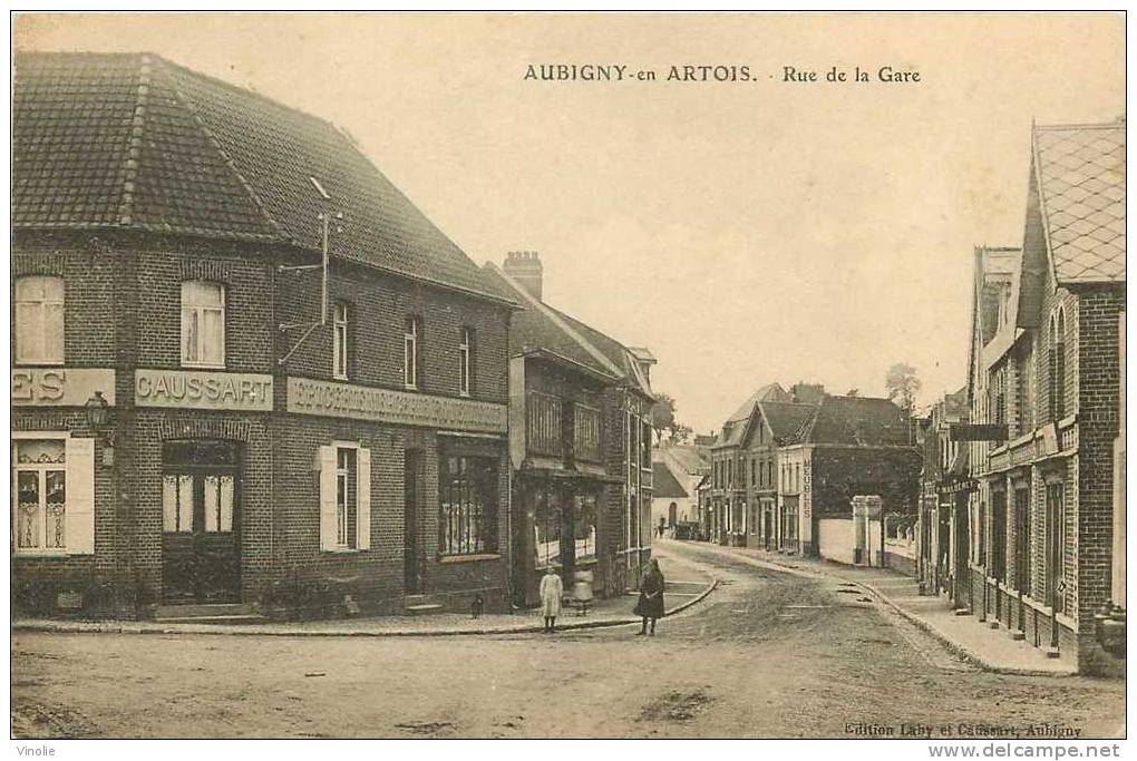 Pas-de-Calais 62 63 Aubigny-en Artois   :    Rue De La Gare - Aubigny En Artois