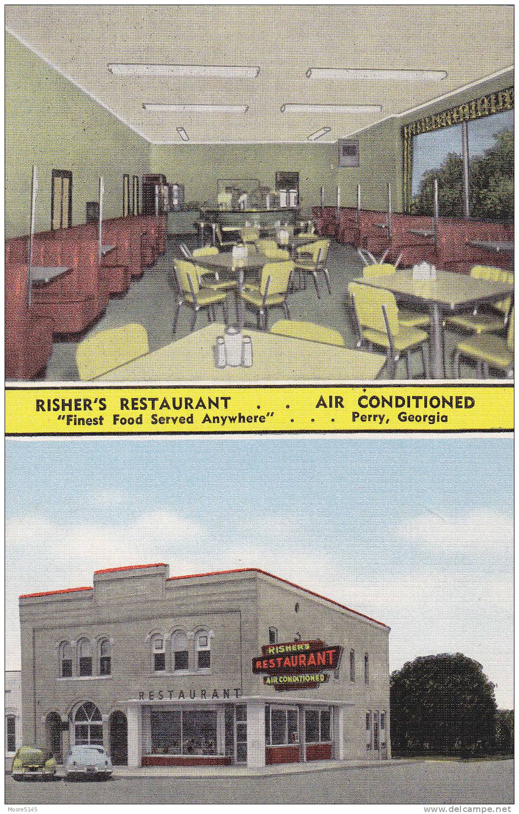 Risher's Restaurant Air Conditioned Finest Food Served Anywhere Perry Georgia - Hotels & Gaststätten