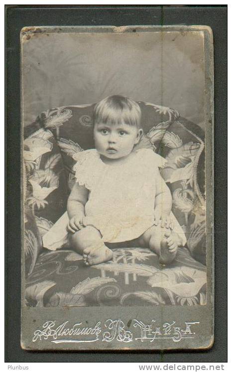 IMP. RUSSIA, LOVELY LITTLE GIRL, VINTAGE CABINET PHOTO - Autres & Non Classés