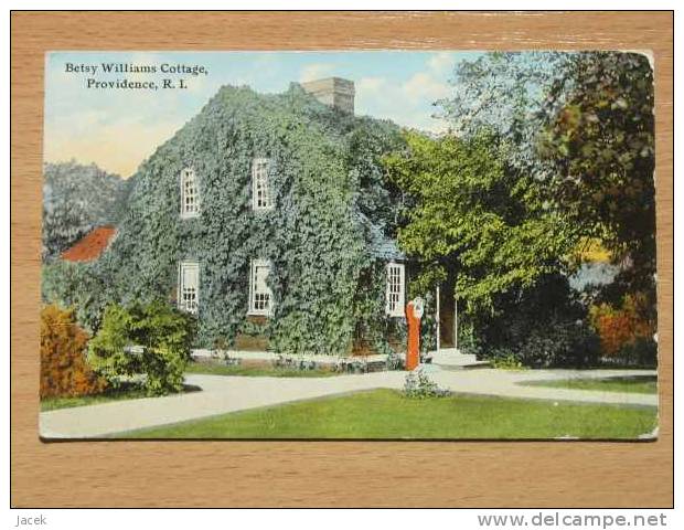 Betsy Williams Cottage Providence  Old Postcard - Providence