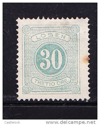 RT)1874,SWEDEN,SCN J9,POSTAGE DUE STAMP,NG,TONING DOTS,CV 52.50,PERF.14.- - Neufs