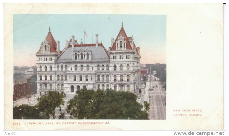 New York State Capitol Building, Albany NY On 1901 Vintage Detroit Photographic Co. Postcard - Albany