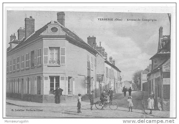 60 )) VERBERIE  Avenue De Compiègne  M Letellier  ANIMEE - Verberie