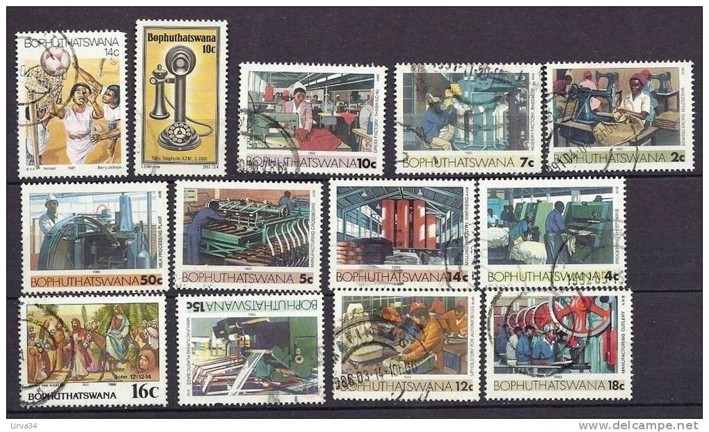 LOT DE 25 TIMBRES ANCIENS DU BOPHUTHATSWANA OBLITÉRÉS ET QUELQUES NEUFS- 2 SCANS A VOIR - Bofutatsuana