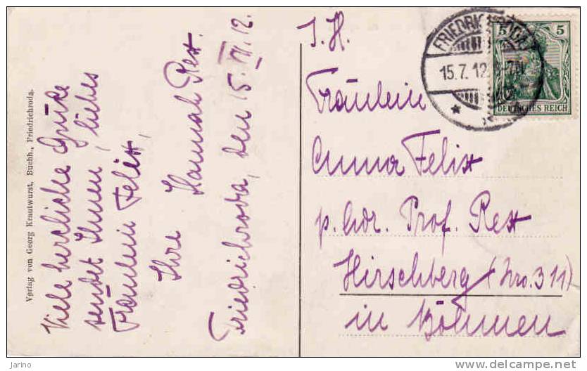 Deutschland-Thüringen, Friedrichroda 1912, Grand Hotel Herzog Ernst, Gelaufen Ja - Friedrichroda