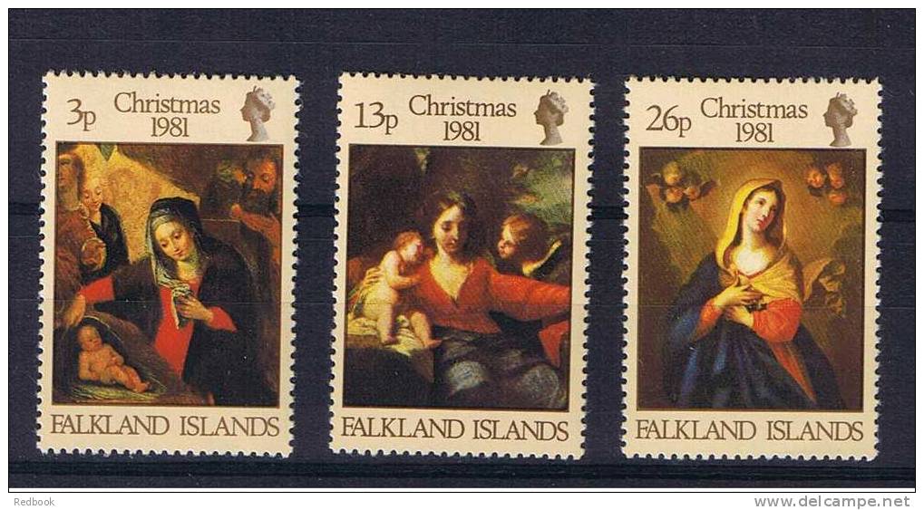 RB 732 - 1981 Falkland Islands - Christmas - Set Of 3 MNH Stamps - Religion Theme - Falkland Islands