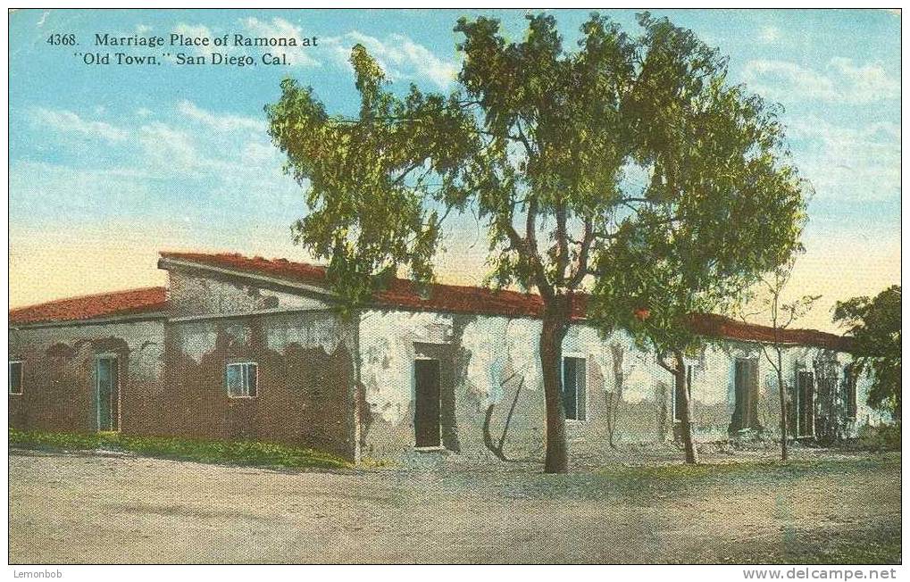 USA – United States – Marriage Place Of Ramona At Old Town San Diego, California 1920 Used Postcard [P3965] - San Diego