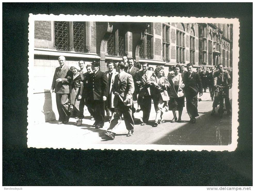 Photo Originale - Excursions Des Postiers De Metz à LA HAYE ( Poste Postier Facteur Année 1950 Photo R. Jouaville) - Poste & Postini