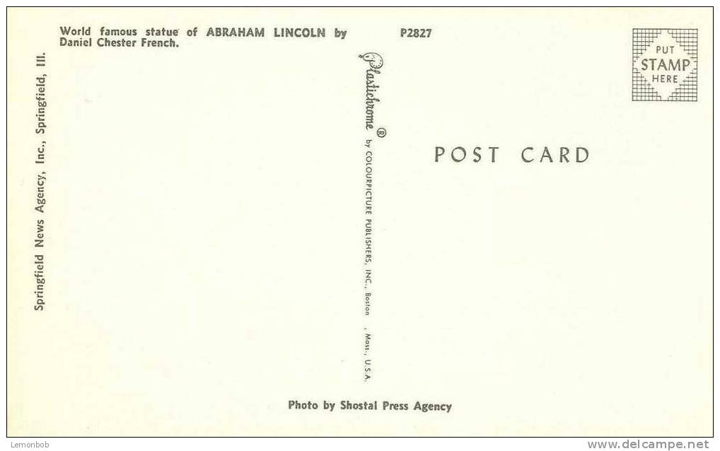 USA – United States – World Famous Statue Of Abraham Lincoln Unused Postcard [P3976] - Washington DC