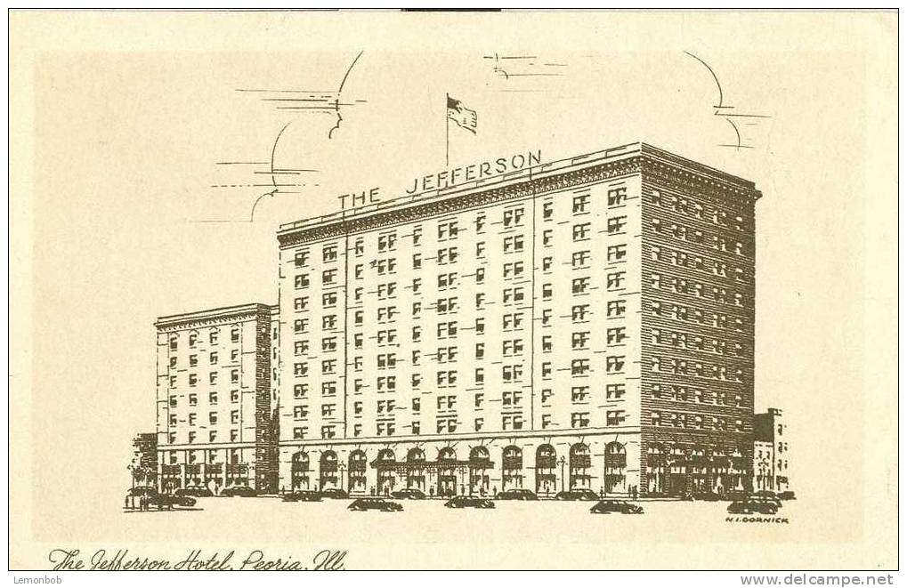 USA – United States – Hotel Jefferson, Peoria, Illinois Unused Postcard [P3981] - Peoria