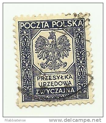 1935 - Polonia Servizio 19 Stemma C679   ------ - Dienstmarken