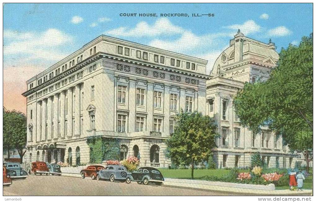 USA – United States – Court House, Rockford, Illinois 1950 Used Postcard [P3998] - Rockford