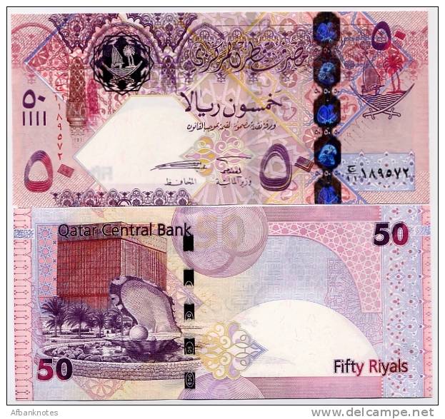 QATAR      50 Riyals       P-23[b]       ND (2008)       UNC - Qatar